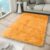 Tapiso Silk Vloerkleed Mosterd Hoogpolig Woonkamer Slaapkamer Tapijt Maat- 120×170