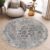 Tapiso Valley Rond Vloerkleed Grijs Laagpolig Woonkamer Tapijt Maat- 80×80