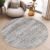 Tapiso Valley Rond Vloerkleed Lichtgrijs Laagpolig Gezaagd Tapijt Maat- 80×80