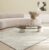 the carpet Vloerkleed Mila Modern Dicher Short Pile Rug, Woonkamer, Slaapkamer, Elegant Gloss, Glossy Fibre, High-Low Effect, Cream, 140 x 200 cm