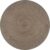 The Living Store Tapijt Grijs Gevlochten Jute – 150 cm Diameter – Handgemaakt