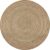 The Living Store Tapijt Rond – 150 cm – Gevlochten Jute