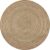 The Living Store Tapijt Ronde Jute – 90 cm – Natuurlijke toon – Handgemaakt