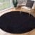 Vloerkleed laagpoolig rond zwart 200×200 cm – Wasbaar – Modern en zacht – Antislip onderkant – woonkamer of slaapkamer tapijt – Rug for bedroom or living room | RELAX by The Carpet