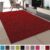 Vloerkleed Rood Effen Hoogpolig Tapijt Loca – 160x230cm