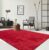 Vloerkleed voor woonkamer of slaapkamer in rood 120×160 cm | Modern en zacht kortpolig tapijt | Rechthoekig | Antislip onderkant | Wasbaar tot 30 Graden | Rug for bedroom or…